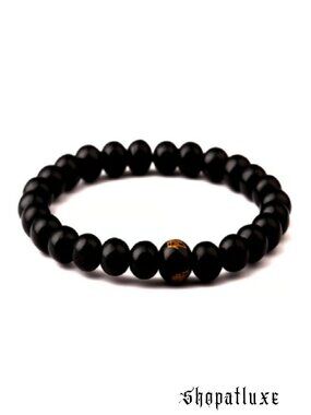 Buddhist Prayer Beaded Bracelet- Style BLACK